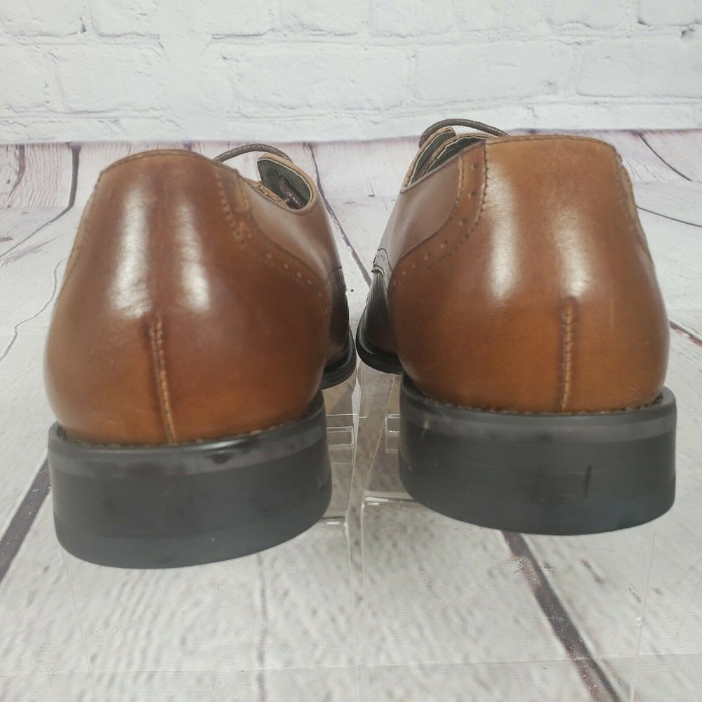 Asher Green Men's Brown Genuine Leather Oxford Shoes - Picture 8 of 9